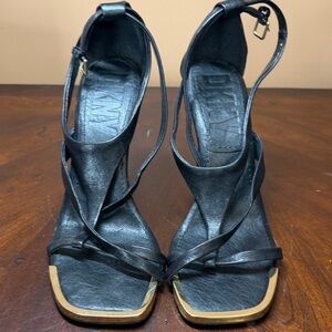 DKNY Strappy Black Heels
